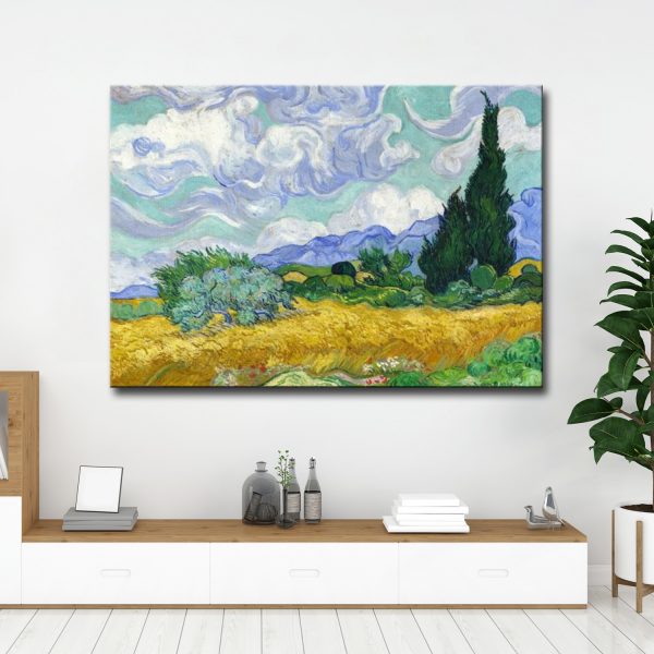 VAN GOGH - A Wheatfield with Cypresses