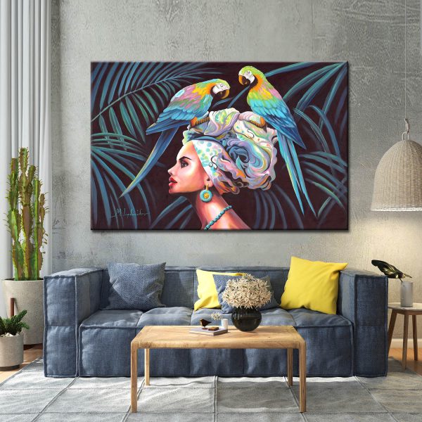 Πίνακας σε καμβά Tropical Woman