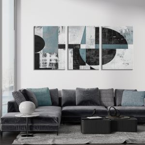 Τρίπτυχο Abstract Grayscale