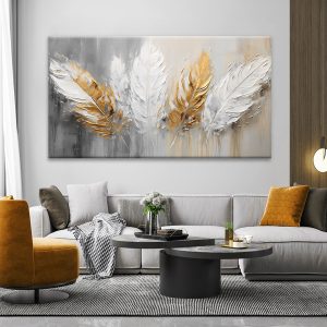 Μοντέρνος Πίνακας Abstract Feathers