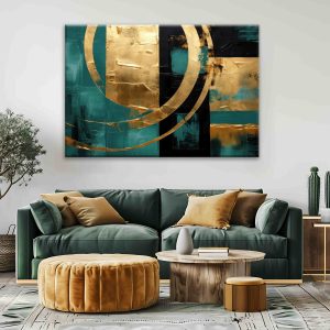 Πίνακας Abstract With Gold Details